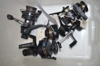Lot 96 - Three Abu ''Cardinal'' spinning reels; and a...