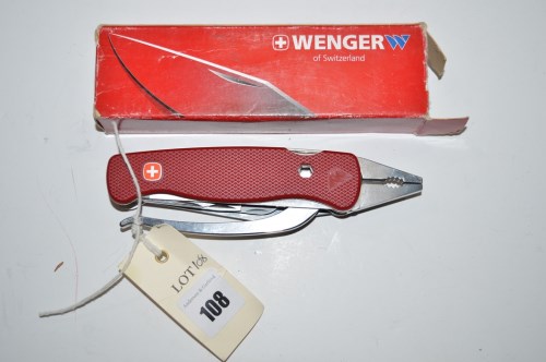 Lot 108 - Wenger of Switzerland: a Wengergrip multi-tool...