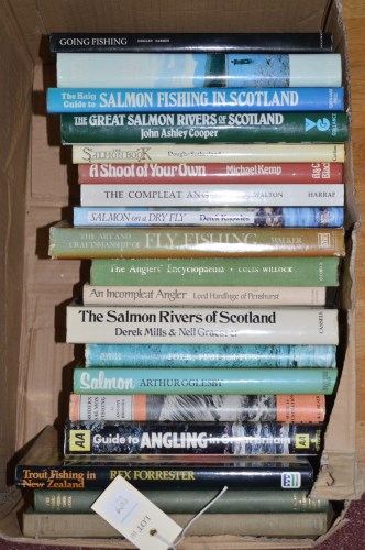 Lot 161 - A collection of fishing books, titles...
