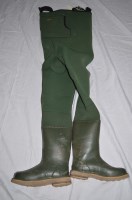 Lot 177 - A pair of neoprene waders approximately size...