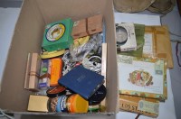 Lot 180 - A box of miscellaneous fishing tackle and...