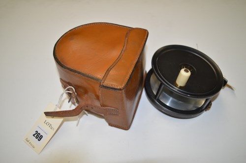 Lot 269 - An alloy 4 1/2in. salmon fly fishing reel with...