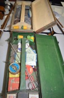 Lot 273 - Two large Vintage sea fishing tackle boxes...