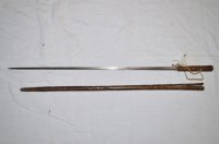 Lot 275 - A 19th Century sword stick with fullered blade...