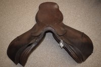 Lot 283 - A brown leather English hunting saddle, by WM...