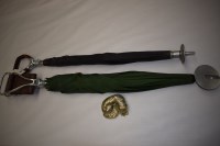 Lot 292 - Two shooting sticks with umbrellas; together...