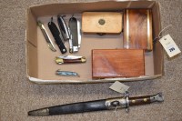 Lot 295 - An early 20th Century bayonet and a collection...