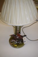 Lot 375 - An Art Deco table lamp of hunting interest,...