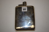 Lot 377 - A George V silver hip flask, by William Neale...