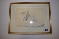 Lot 386 - Henry Alken - a huntsman riding, signed,...
