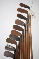 Bonhams : A collection of 12 D Anderson & Sons (St Andrews) wooden shafted golf  clubs