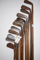 Bonhams : A collection of 12 D Anderson & Sons (St Andrews) wooden shafted golf  clubs