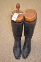 Lot 293A - A pair of gents black leather riding boots...