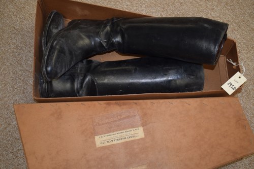 Lot 295 - A pair of gents black leather riding boots,...