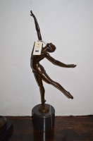 Lot 989 - A 20th Century bronze figure of a ballet...