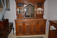 Lot 1289 - A Victorian carved oak mirror back sideboard,...