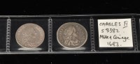 Lot 78 - Two Charles II milled sixpences, 1683 and 1684,...
