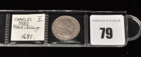 Lot 79 - A Charles II milled sixpence, 1681, S3382.