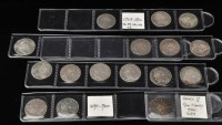 Lot 80 - William III sixpences, 1690-1700, with various...