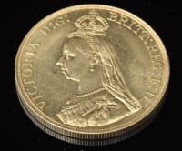 Lot 87 - Victoria gold £5, with Jubilee Bust 1, 1887,...