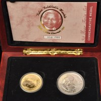 Lot 111 - A Nelson R. Mandela Nobel Peace 1993 two coin...