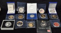Lot 113 - A quantity of silver and other commemorative...