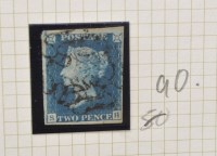 Lot 127 - GB 1840, 2d. blue, SH with four margins,...