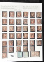 Lot 128 - GB 1841, 1d. red imperforated, plates 8, 8a, 9,...