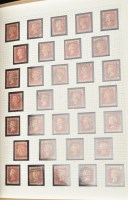 Lot 152 - GB 1d. reds perforated, with single examples...