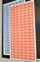Lot 186 - GB regional 1948 sheets of 1d. x 5 and 2 1/2d....