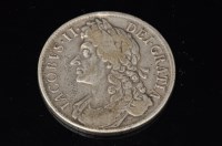 Lot 312 - A James II crown, 1686, SECVNDO, S1686.