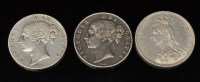 Lot 318 - Three Queen Victoria crowns, two with young...