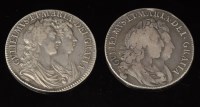 Lot 327 - Two William & Mary half crowns, to include...