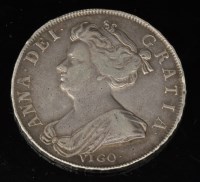 Lot 329 - A Queen Anne half crown, 1703, TERTIO, with...