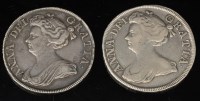 Lot 331 - Two Queen Anne half crowns, 1713, DVODECIMO,...