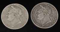 Lot 348 - A George IV half crown, 1823, S3808; and a...