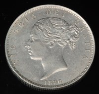 Lot 357 - A Queen Victoria half crown, 1876, type A5,...