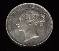 Lot 363 - A Queen Victoria half crown, 1885.