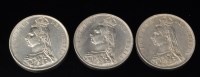 Lot 366 - Three Queen Victoria half crown, 1890, 1891,...