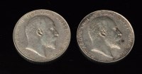 Lot 372 - Two Edward VII half crowns, 1906 and 1907, S3980.