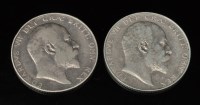 Lot 373 - Two Edward VII half crowns, 1903 and 1904.