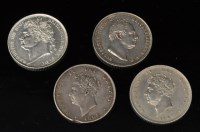 Lot 398 - Three George IV shillings, to include: 1924,...