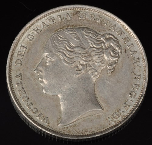 Lot 401 - A Queen Victoria shilling, 1853, type A3...