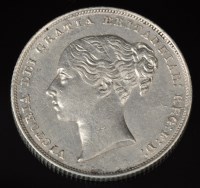 Lot 402 - A Queen Victoria shilling, 1856, type A3...