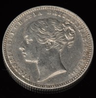 Lot 406 - A Queen Victoria shilling, 1875, die No. 40,...