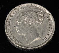 Lot 409 - A Queen Victorian shilling, 1883, type A7,...