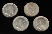 Lot 414 - Four Edward IV shillings, 1902, 1906, 1907,...