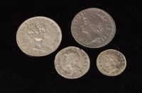 Lot 426 - James II four pence 1687, S3414; James II two...