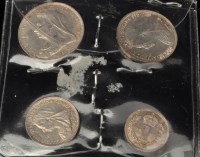 Lot 433 - A Victorian Maundy set, 1897 from four pence...