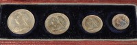 Lot 434 - An Victorian Maundy set, 1901, from four pence...